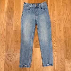 KUT From the Kloth Rachael Fab Ab High Waist Raw Hem Jeans Women’s Size 2